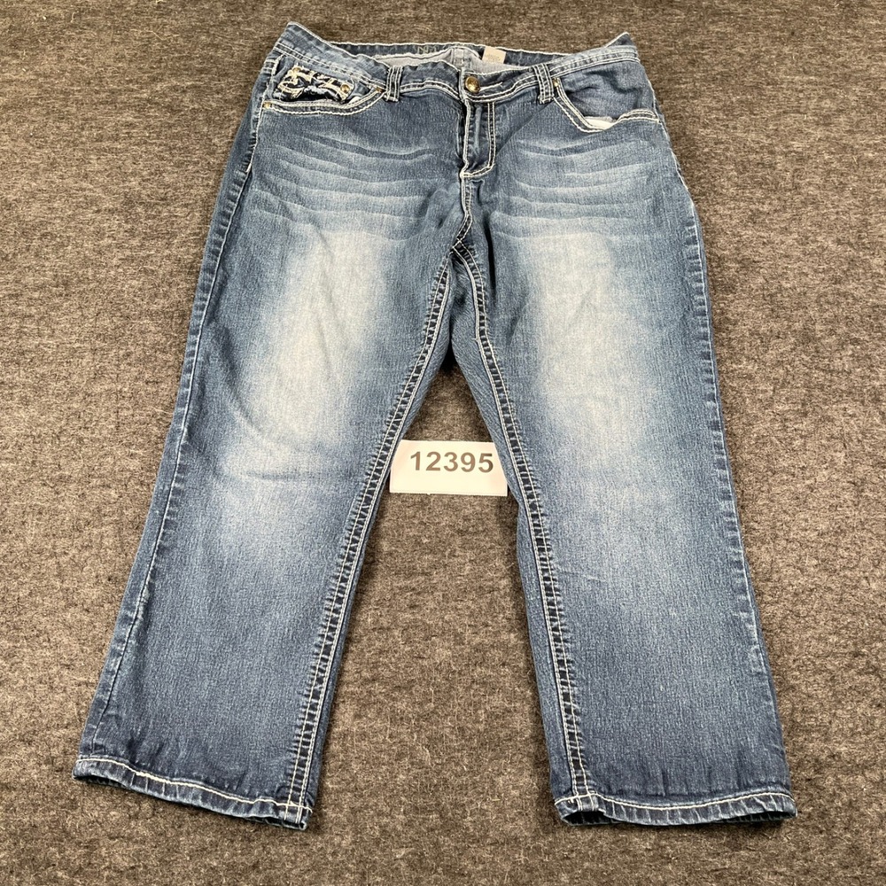 Nd Weekend Crop Jeans Womens 14 Blue Denim Cotton Stretch 5-Pocket Everyday Wear